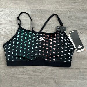 Adidas Women's Size Small D-DD Aero React Light Support Sports Bra Black